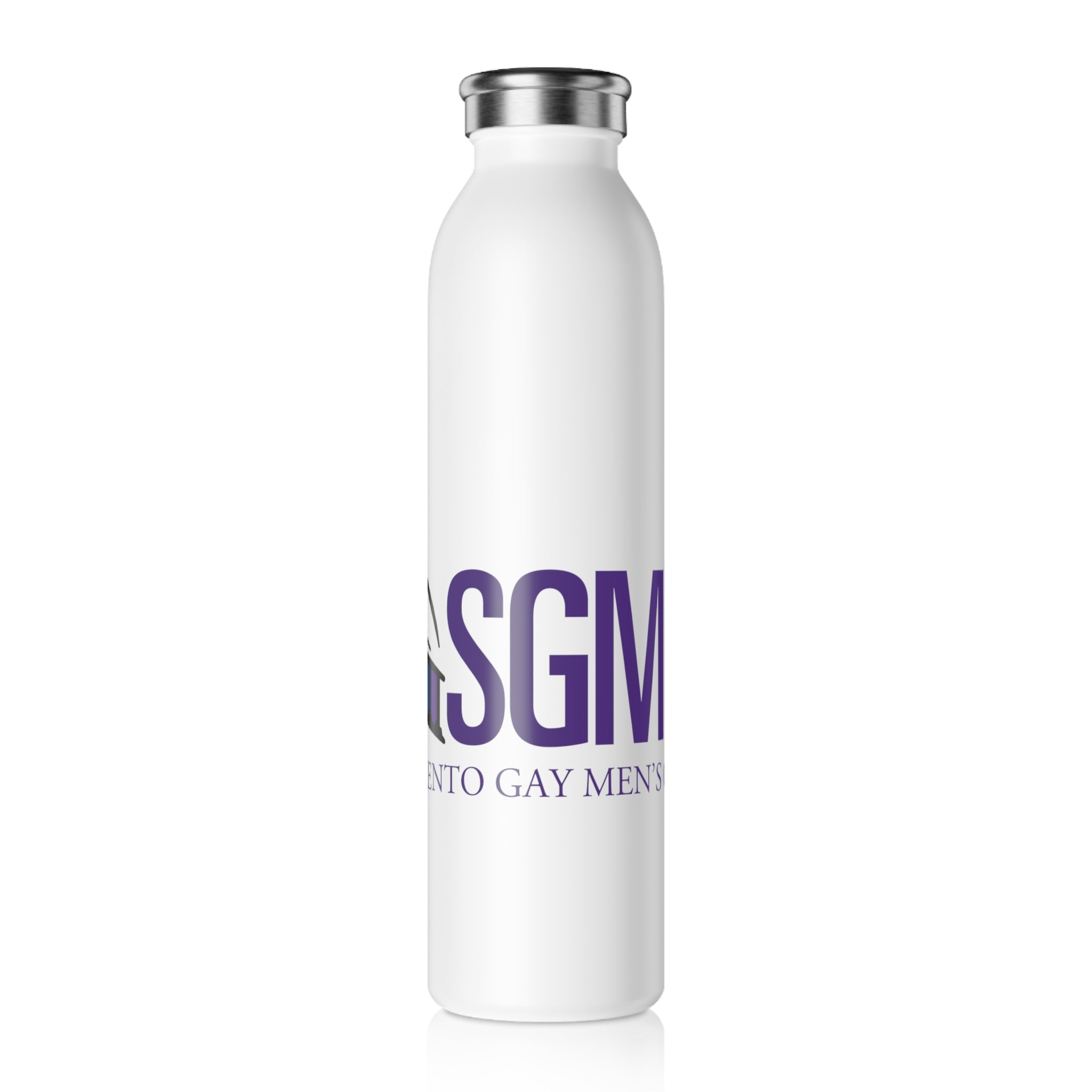 Sacramento Gay Men's Chorus Slim Water Bottle - Pride Rainbow Capitol Design