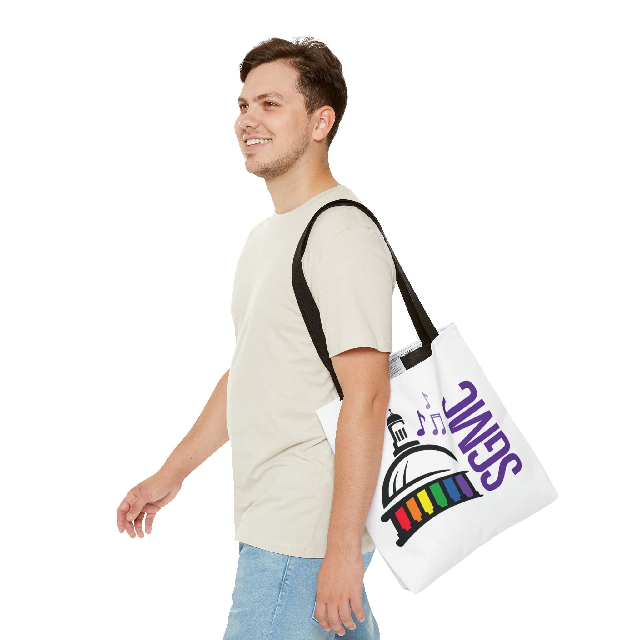 SGMC Rainbow Capitol Tote Bag – Music Notes Pride Tote