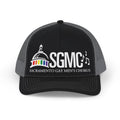 Black and gray cap with Sacramento Gay Men's Chorus logo on a white background