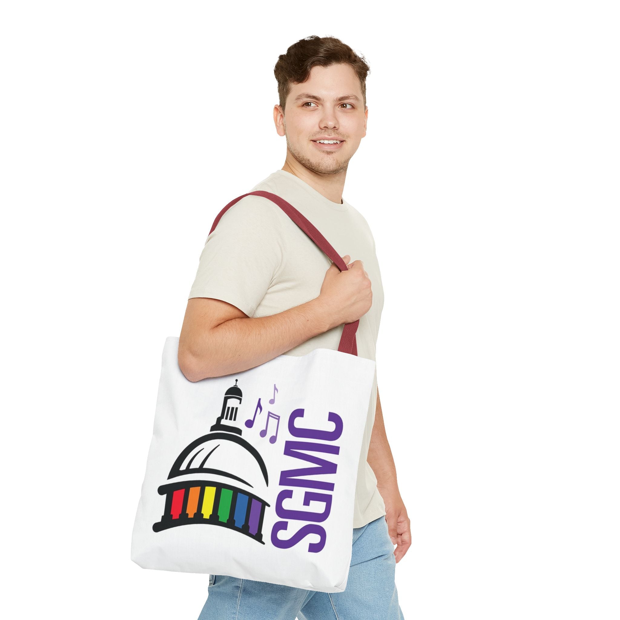 SGMC Rainbow Capitol Tote Bag – Music Notes Pride Tote