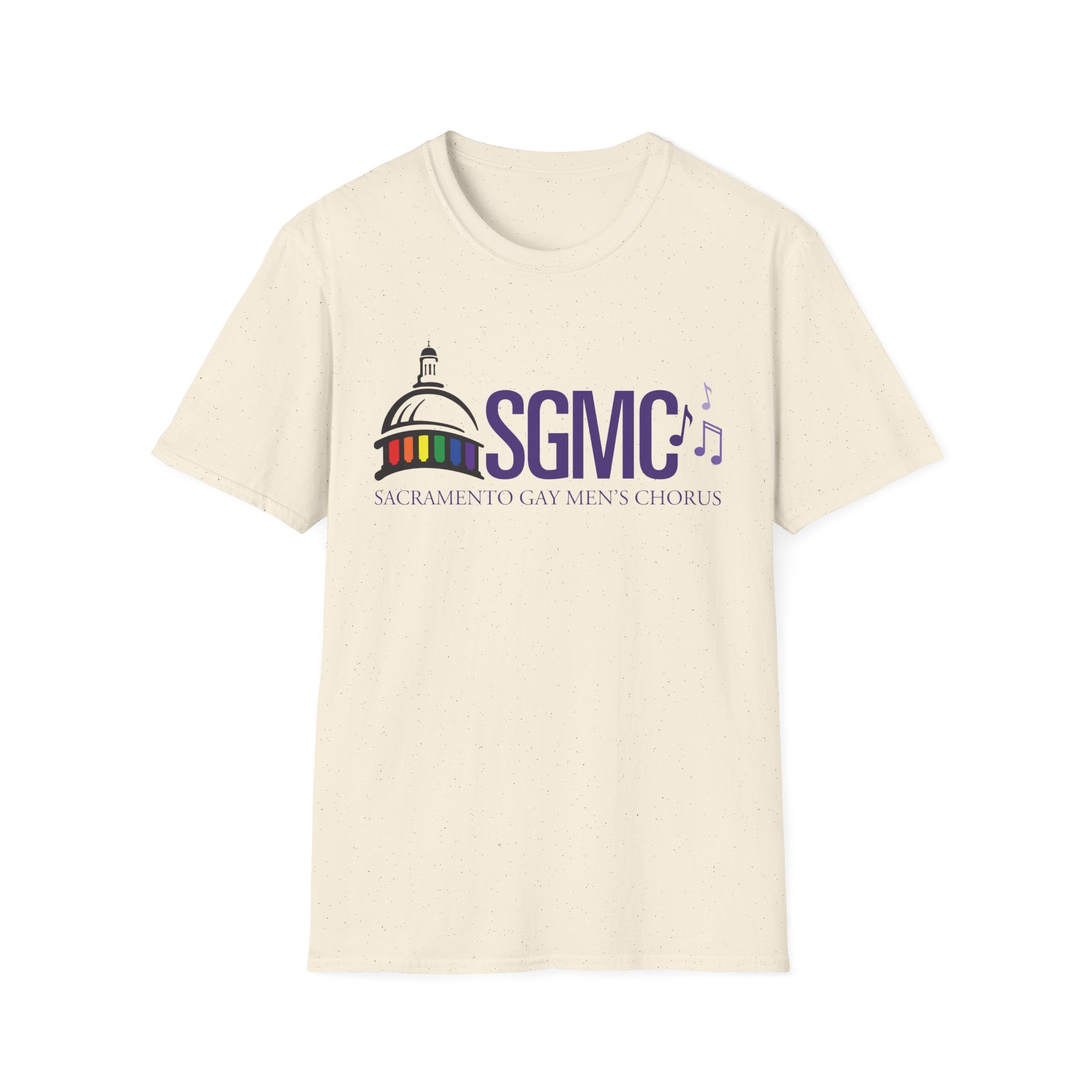 SGMC Rainbow Logo T-Shirt — Sacramento Gay Men’s Chorus Concert Tee