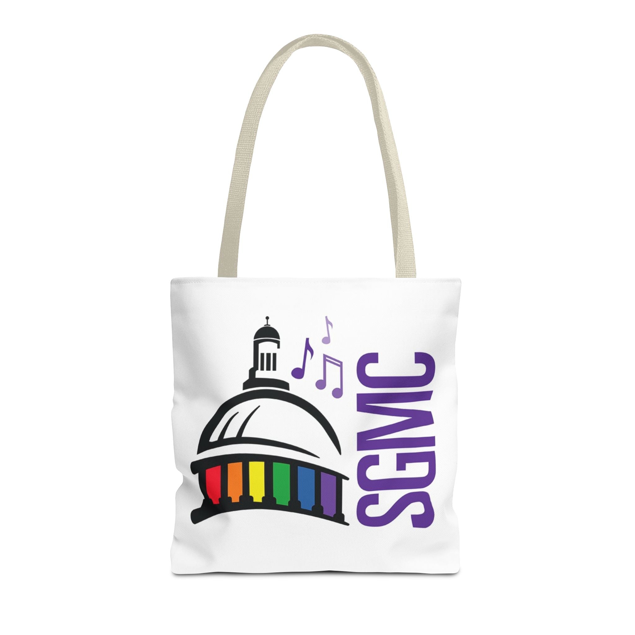 SGMC Rainbow Capitol Tote Bag – Music Notes Pride Tote