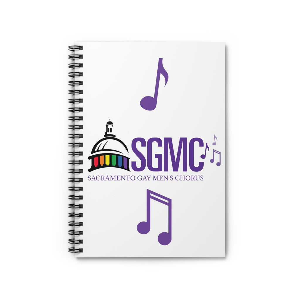 SGMC Sacramento Gay Men's Chorus Spiral Notebook — Pride Logo Ruled Journal