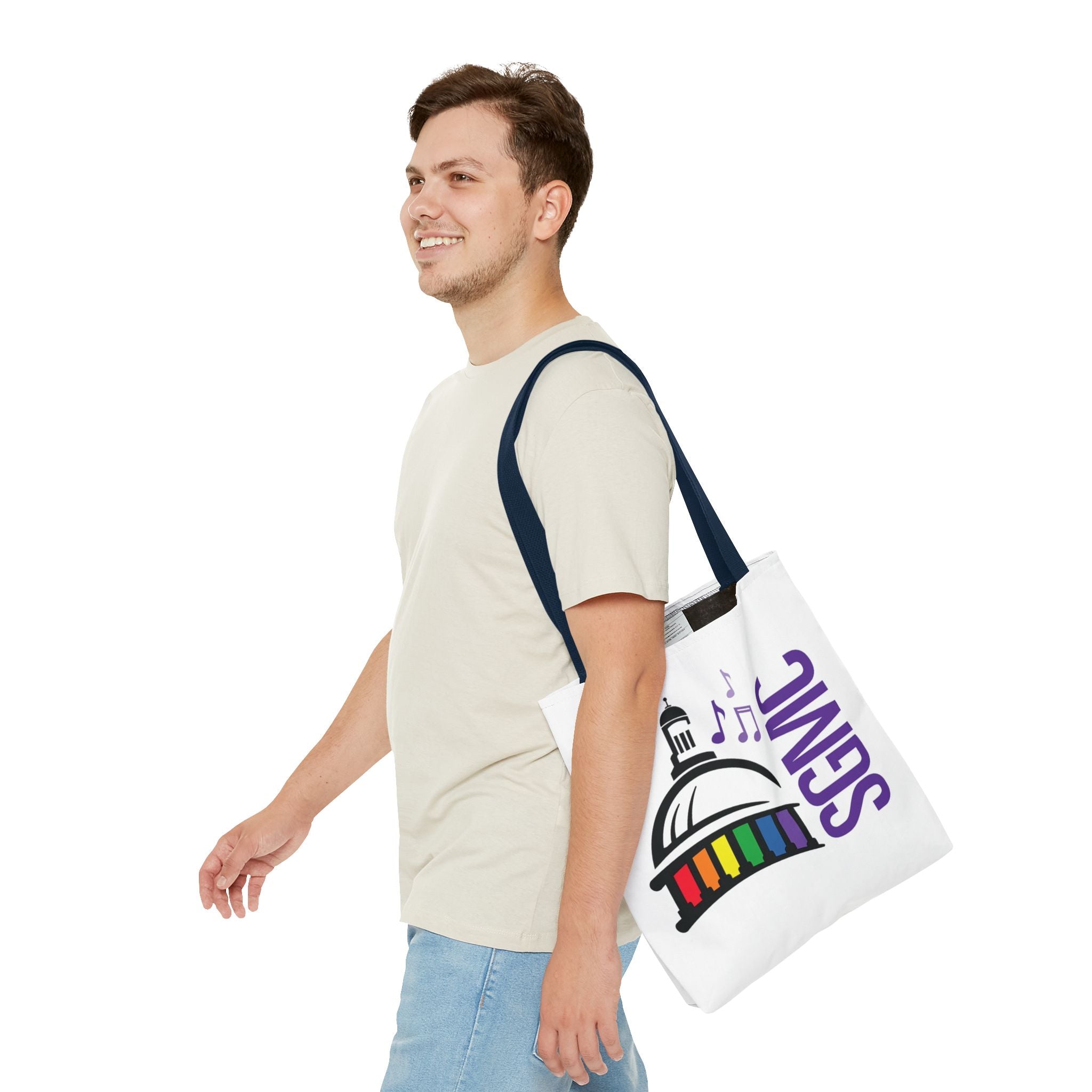 SGMC Rainbow Capitol Tote Bag – Music Notes Pride Tote