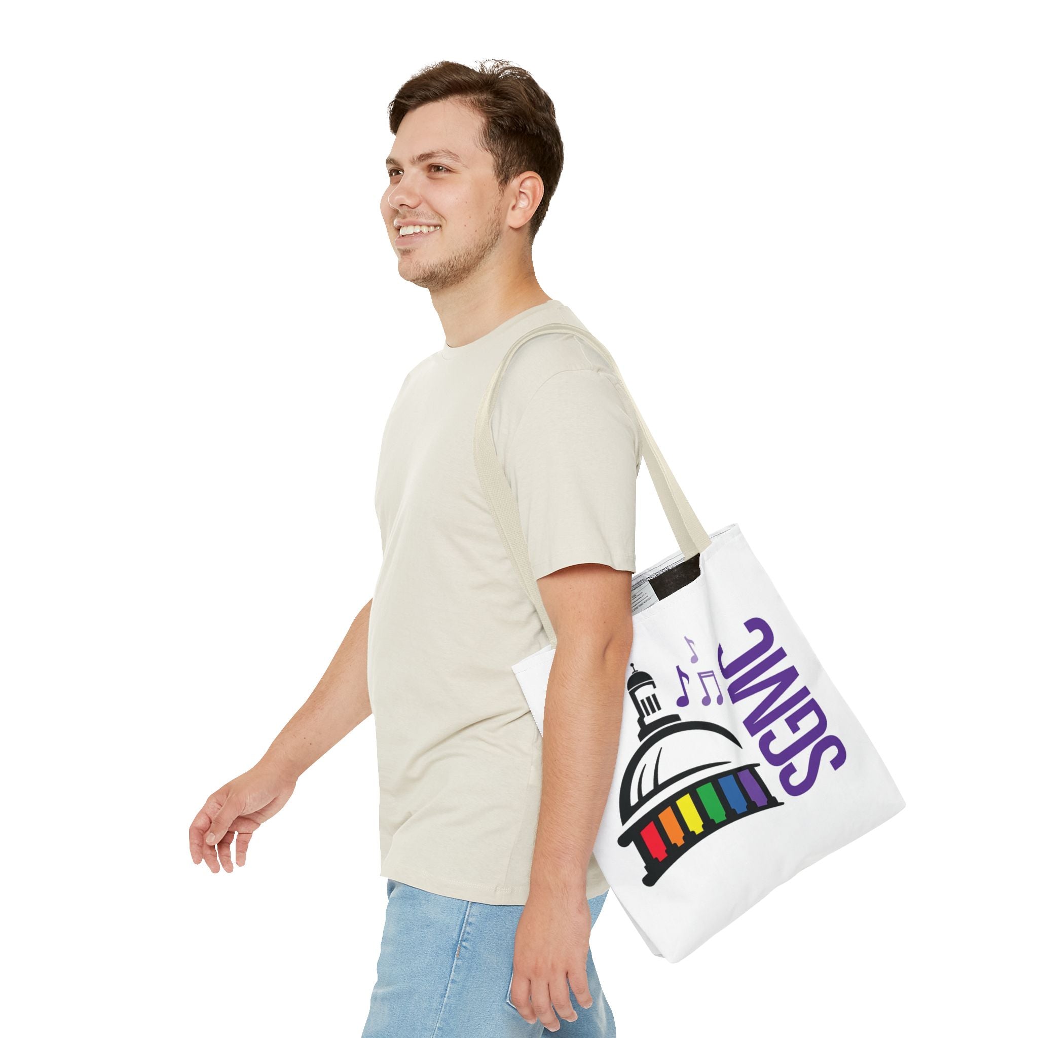 SGMC Rainbow Capitol Tote Bag – Music Notes Pride Tote