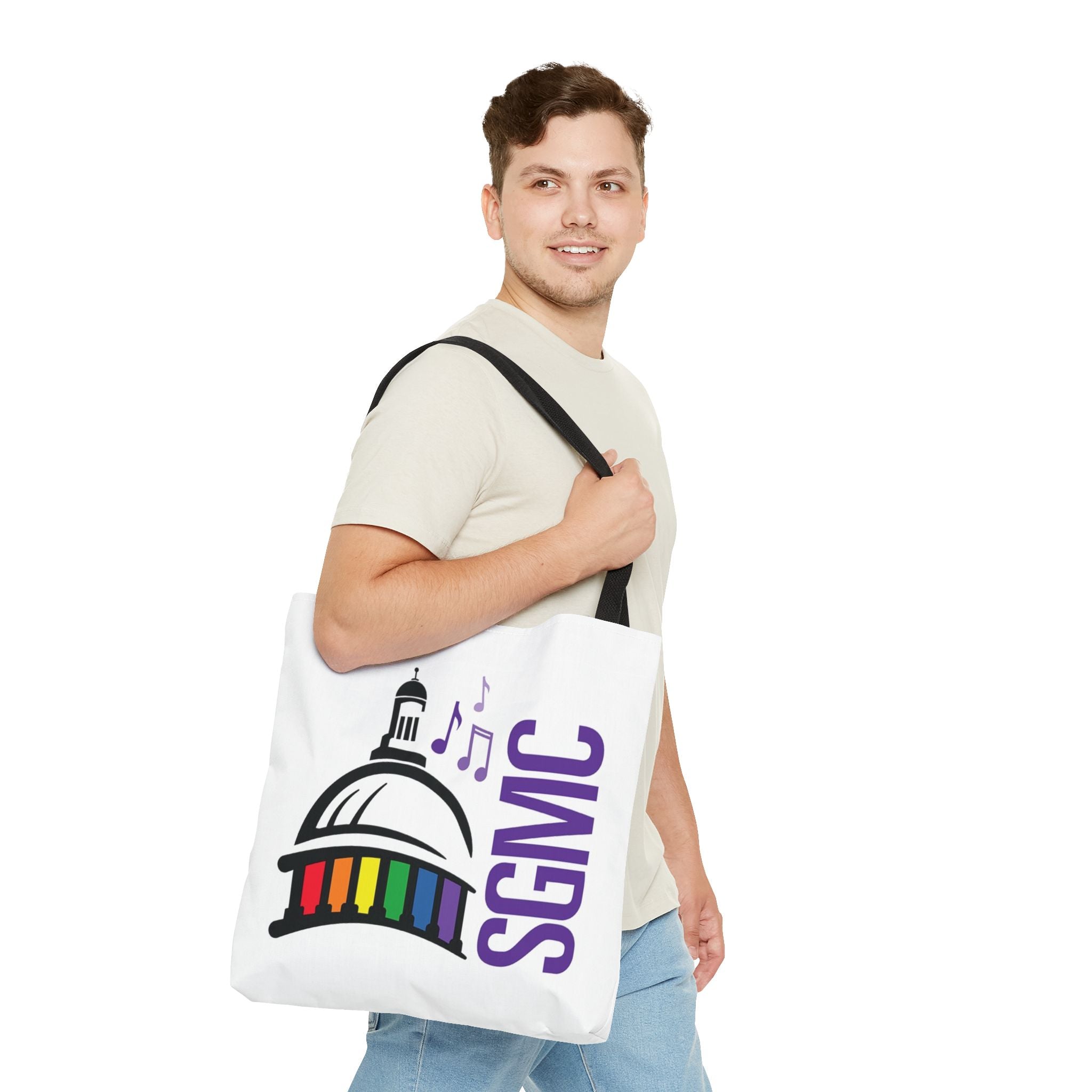 SGMC Rainbow Capitol Tote Bag – Music Notes Pride Tote