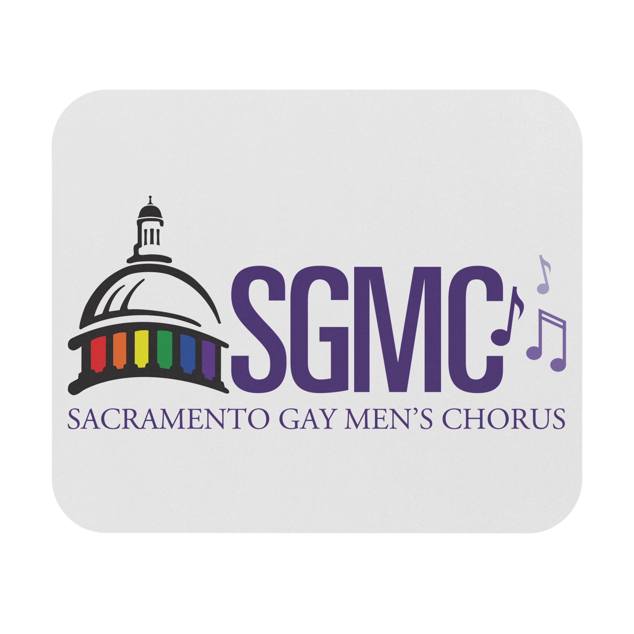SGMC Sacramento Gay Men's Chorus Logo Mouse Pad — Rainbow Capitol Desk Mat