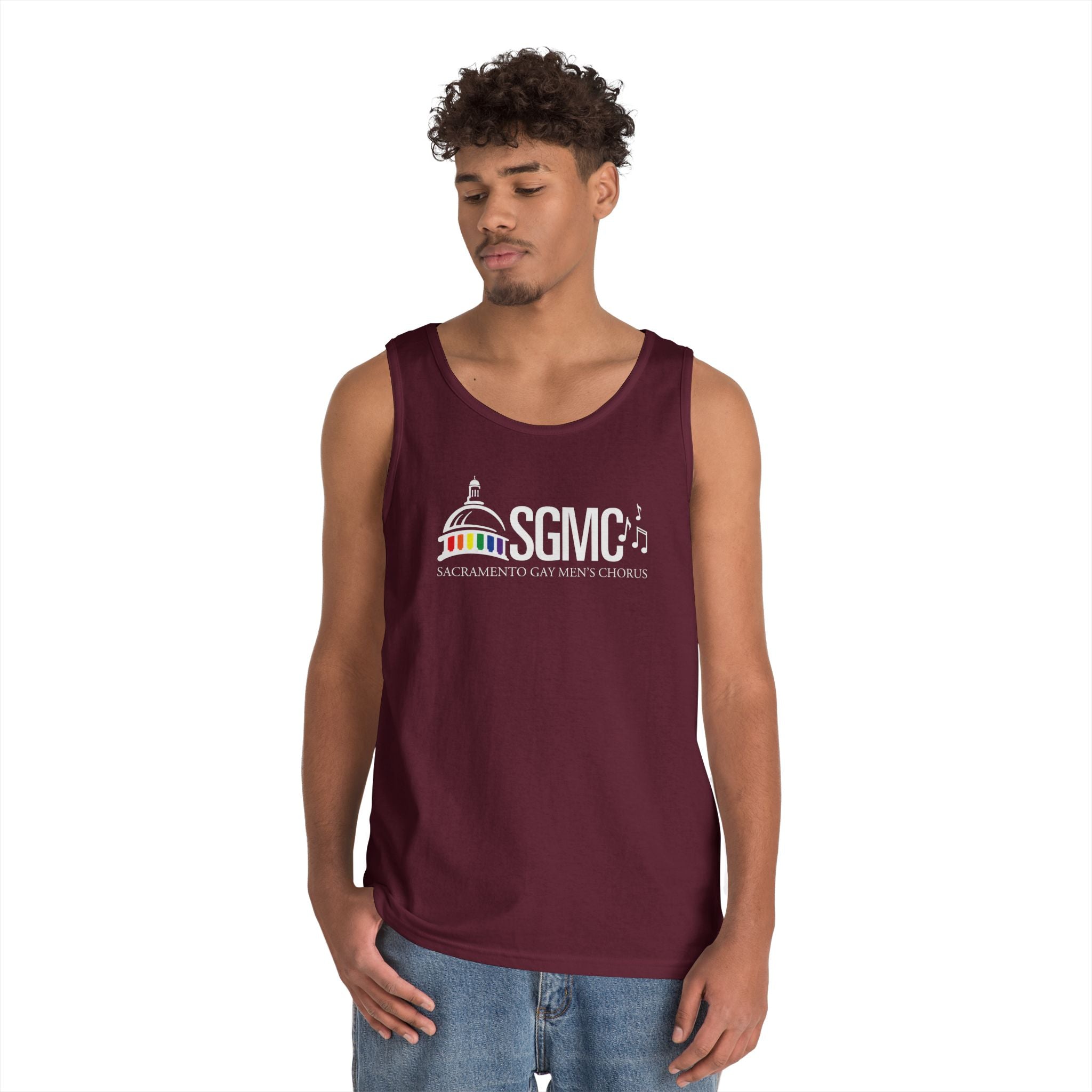 Maroon Tank Top with white SGMC Logo