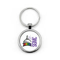 SGMC Rainbow Capitol Logo Keychain — Round Stainless Steel Keyring