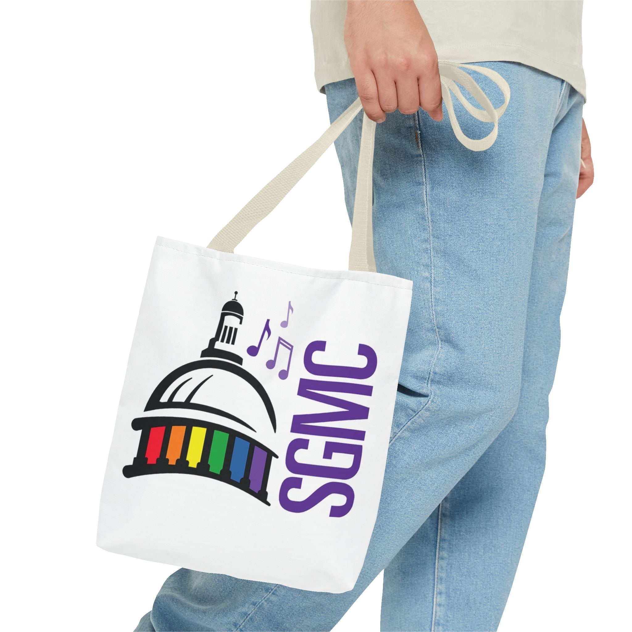 SGMC Rainbow Capitol Tote Bag – Music Notes Pride Tote