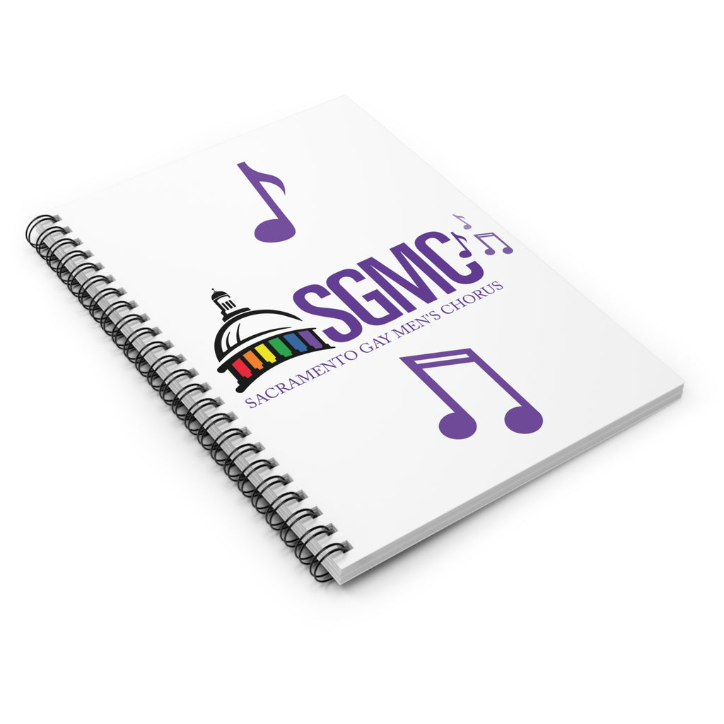 SGMC Sacramento Gay Men's Chorus Spiral Notebook — Pride Logo Ruled Journal