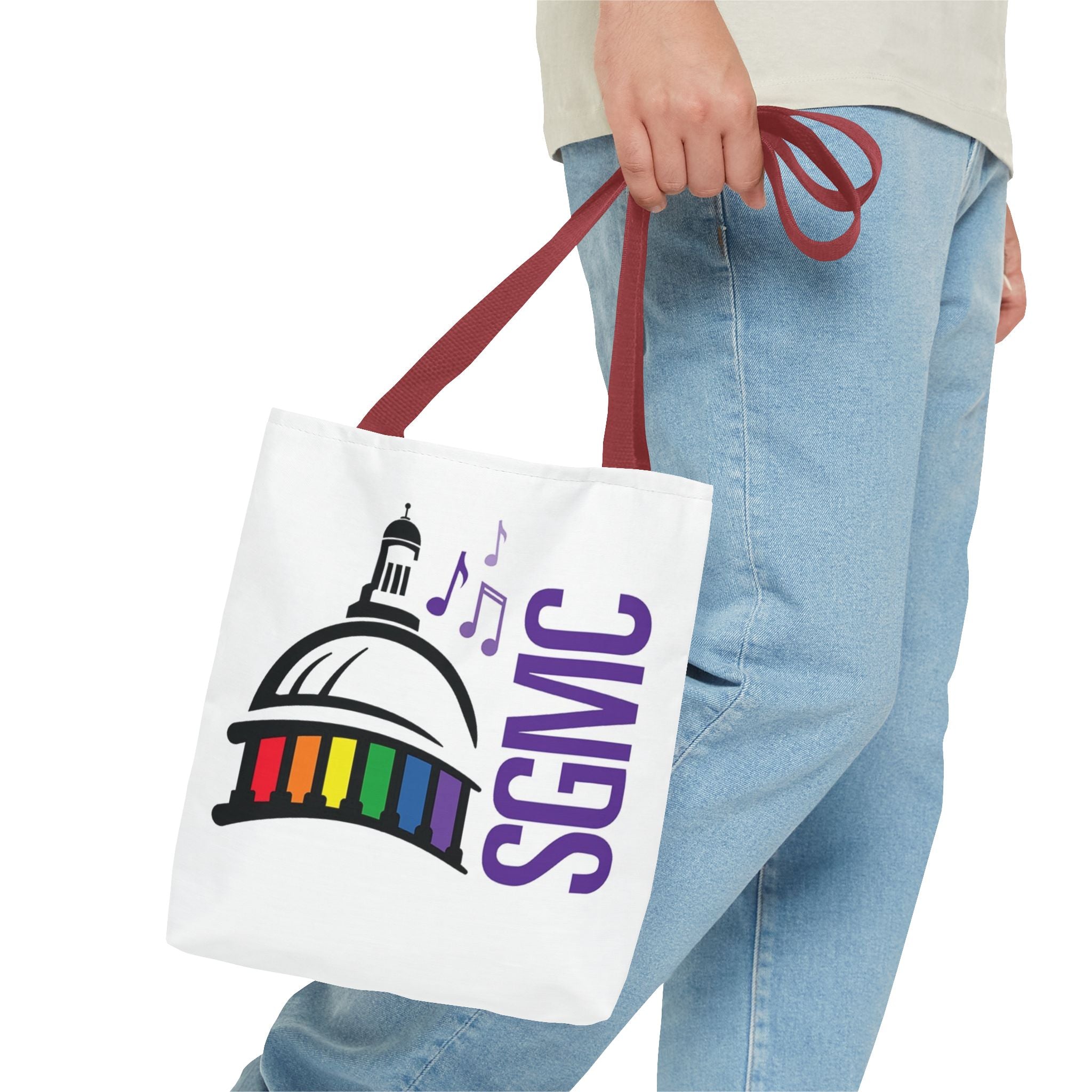 SGMC Rainbow Capitol Tote Bag – Music Notes Pride Tote